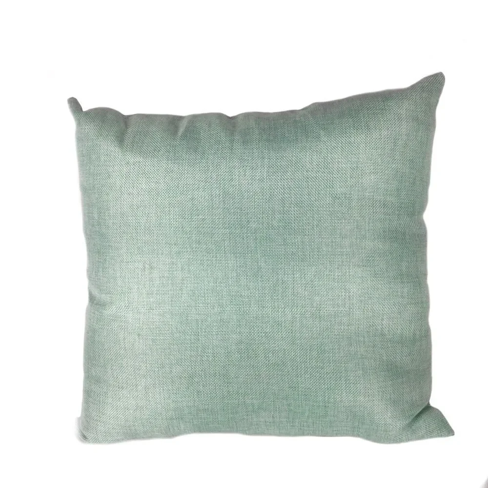 Decor Society Aqua Green Metallic Silver Stripe Print Accent Pillow